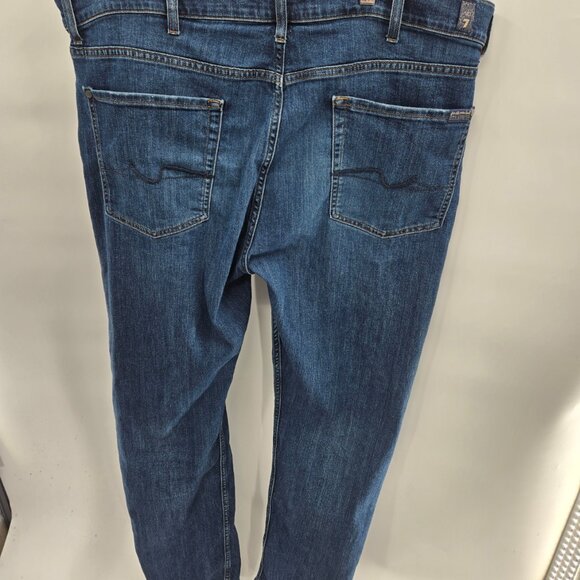 Seven 7 For all Mankind Blue The Straight Malibu Jeans Waist 40 - Picture 2 of 16